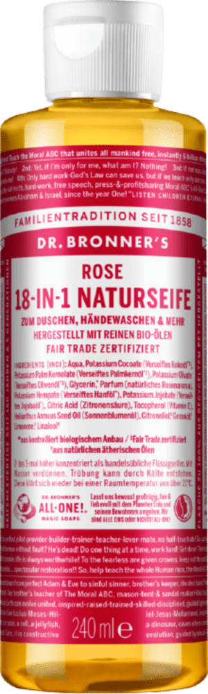 Dr. Bronner's 18in1 Naturseife Rose - 240 ml