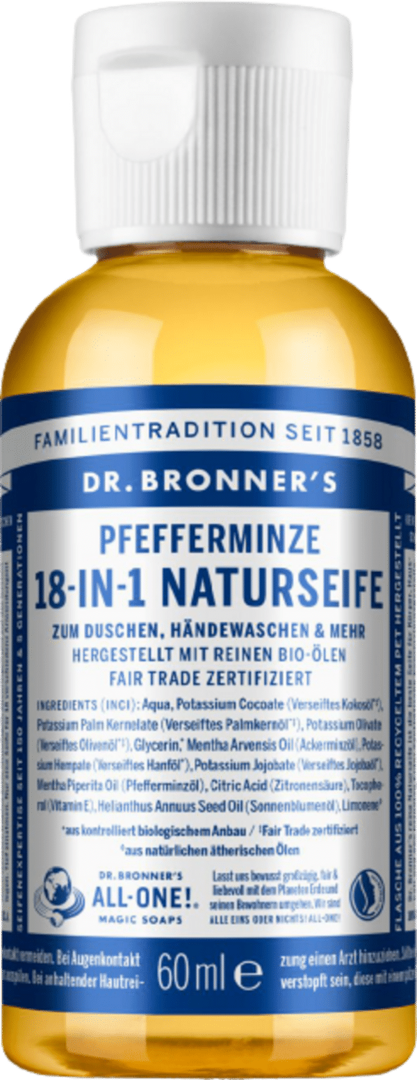 Dr. Bronner's 18in1 Naturseife Pfefferminze - 60 ml