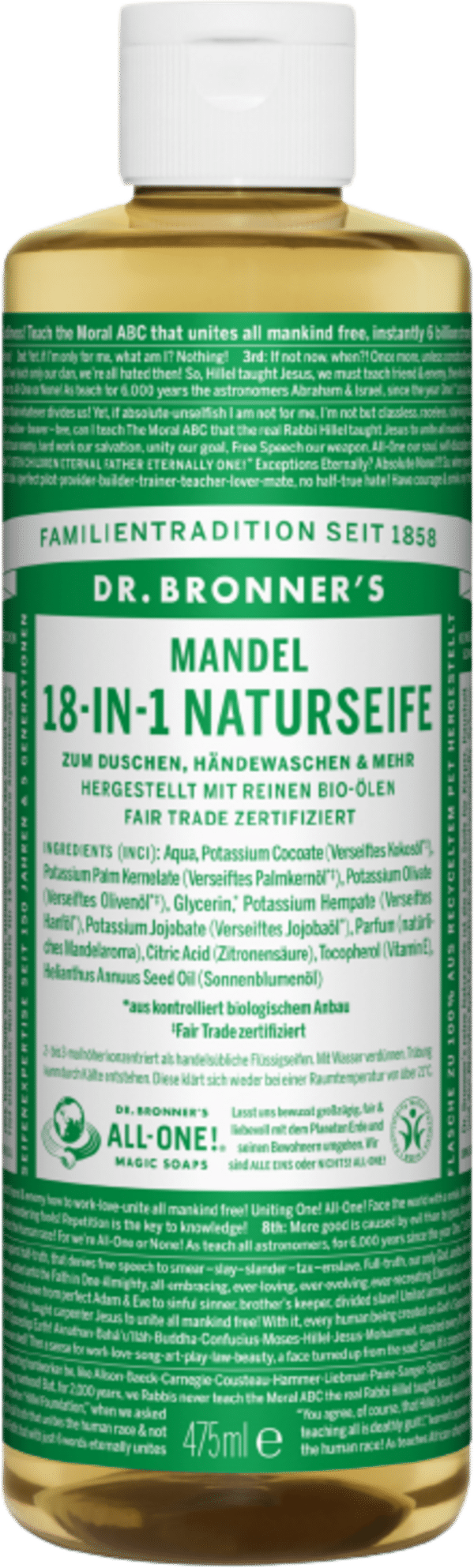 Dr. Bronner's 18in1 Naturseife Mandel - 475 ml