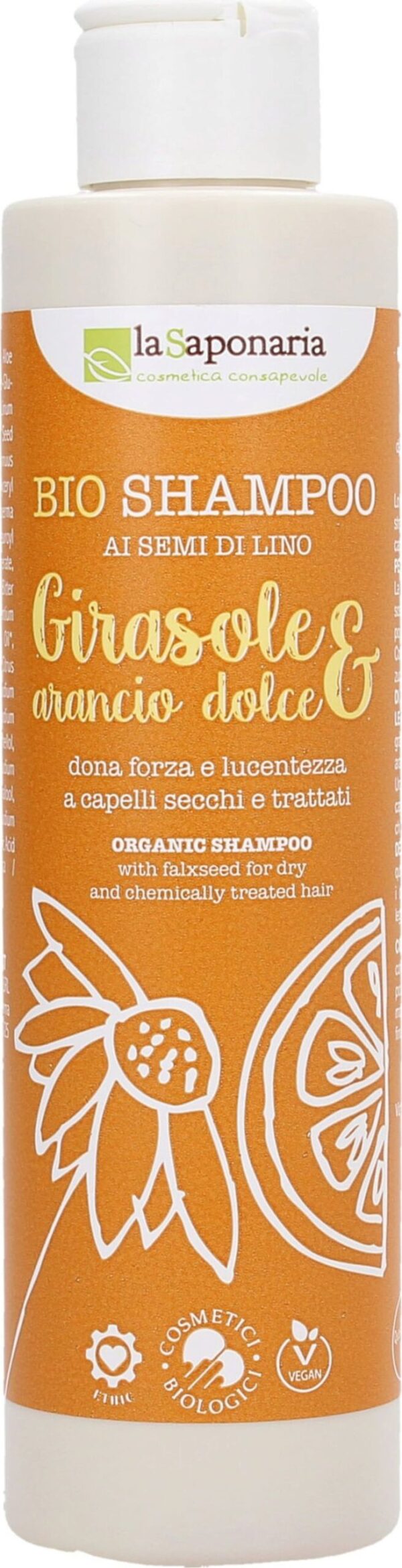 La Saponaria Shampoo Sonnenblume & Süßorange - 200 ml