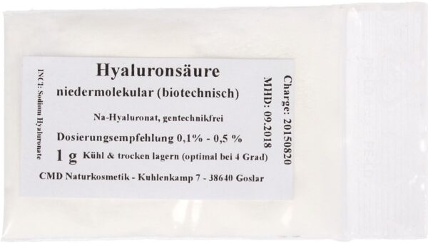 CMD Naturkosmetik Niedermolekulare Hyaluronsäure - 1 g