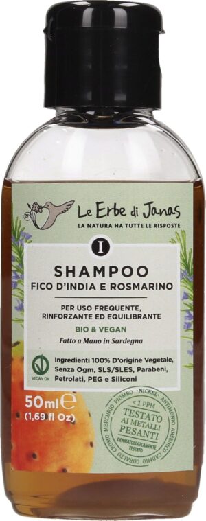 Le Erbe di Janas Shampoo Kaktusfeige & Rosmarin - 50 ml