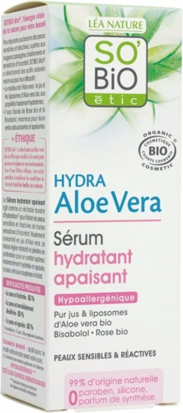 LÉA NATURE SO BiO étic Aloe Vera Hypoallergenes Feuchtigkeits-Serum+ - 30 ml