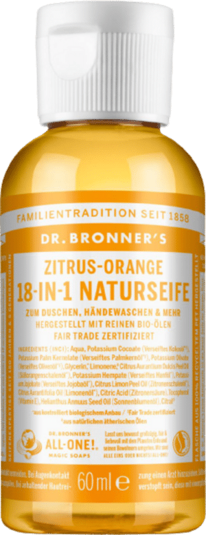 Dr. Bronner's 18in1 Naturseife Zitrus-Orange - 60 ml