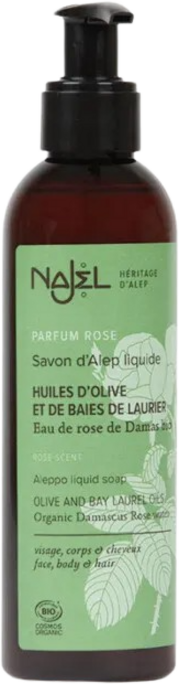 Najel Flüssige Aleppo-Seife mit Damaszener Rose - 200 ml