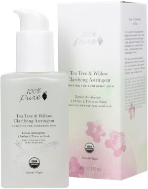 100% Pure Tea Tree & Willow Clarifying Astringent - 118 ml