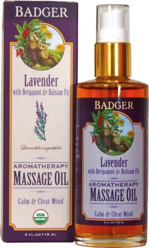 Badger Balm Lavender Aromatherapy Massage Oil - 118 ml