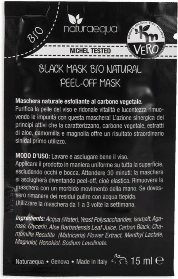 naturaequa Schwarze Peel-Off-Maske - 15 ml