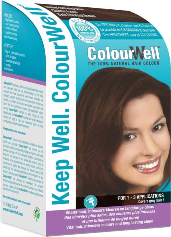 ColourWell Haarfarbe Dunkel Kastanienbraun - 100 g