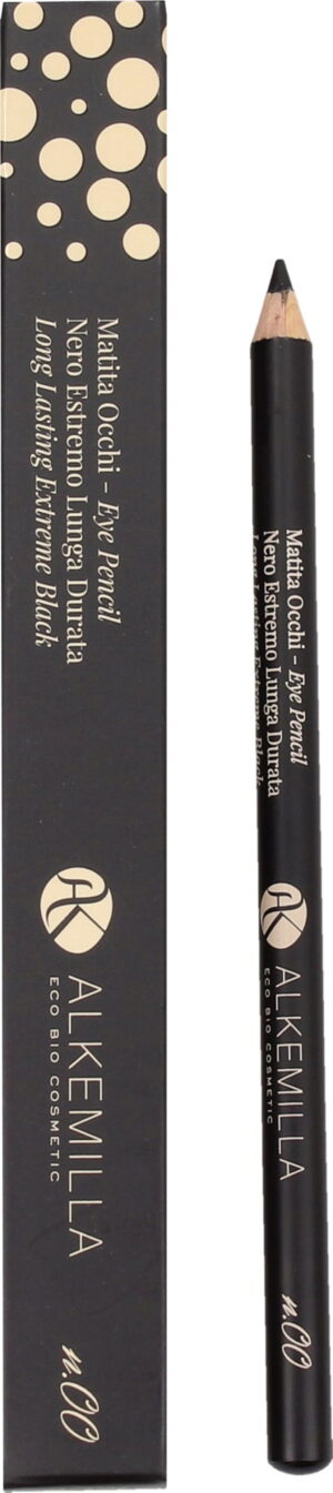 Alkemilla Eco Bio Cosmetic Long Lasting Eyeliner Extreme Black - 1