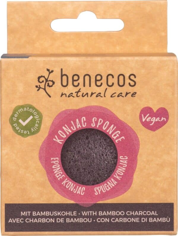 benecos Natural Konjac Sponge - black bamboo