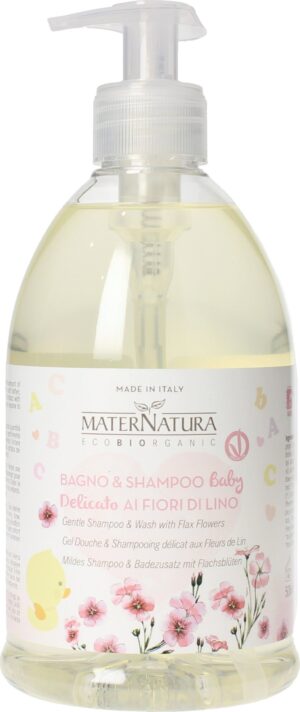 MaterNatura BABY Mildes Shampoo & Bad mit Flachsblüten - 500 ml