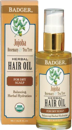 Badger Balm Jojoba Hair Oil - 59.1 ml