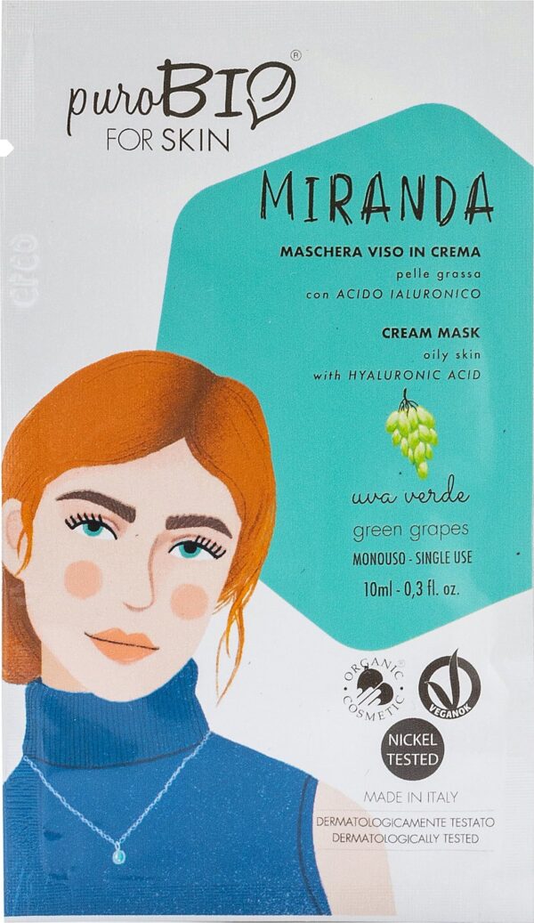 puroBIO cosmetics forSKIN Miranda Cream Mask Oily Skin - 06 Grape