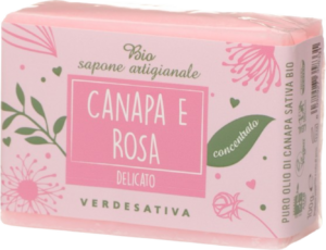 VERDESATIVA Milde Bio-Seife Hanf & Rose - 100 g