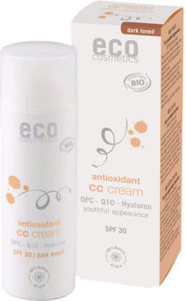 eco cosmetics CC Creme getönt LSF 30 - Dunkel