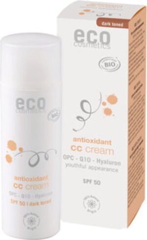 eco cosmetics CC Creme getönt LSF 50 - Dunkel