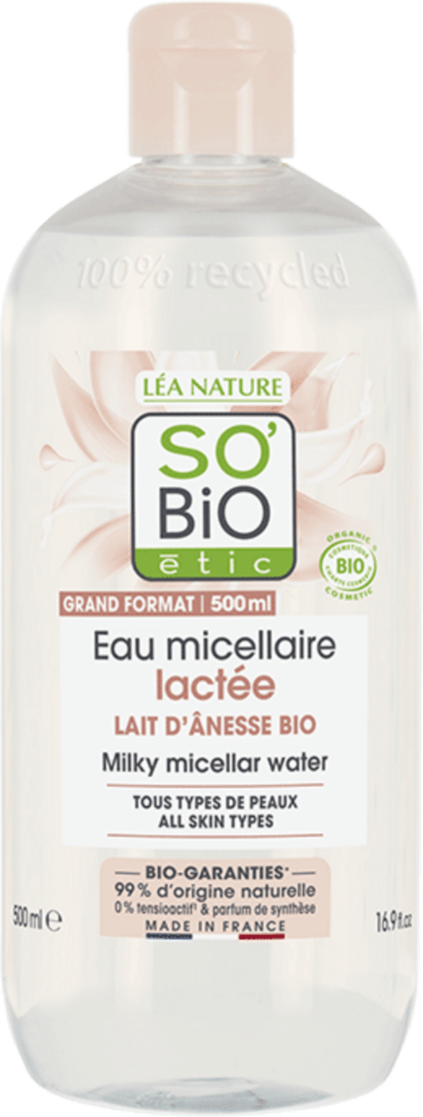 LÉA NATURE SO BiO étic Eselsmilch Mizellenwasser - 500 ml