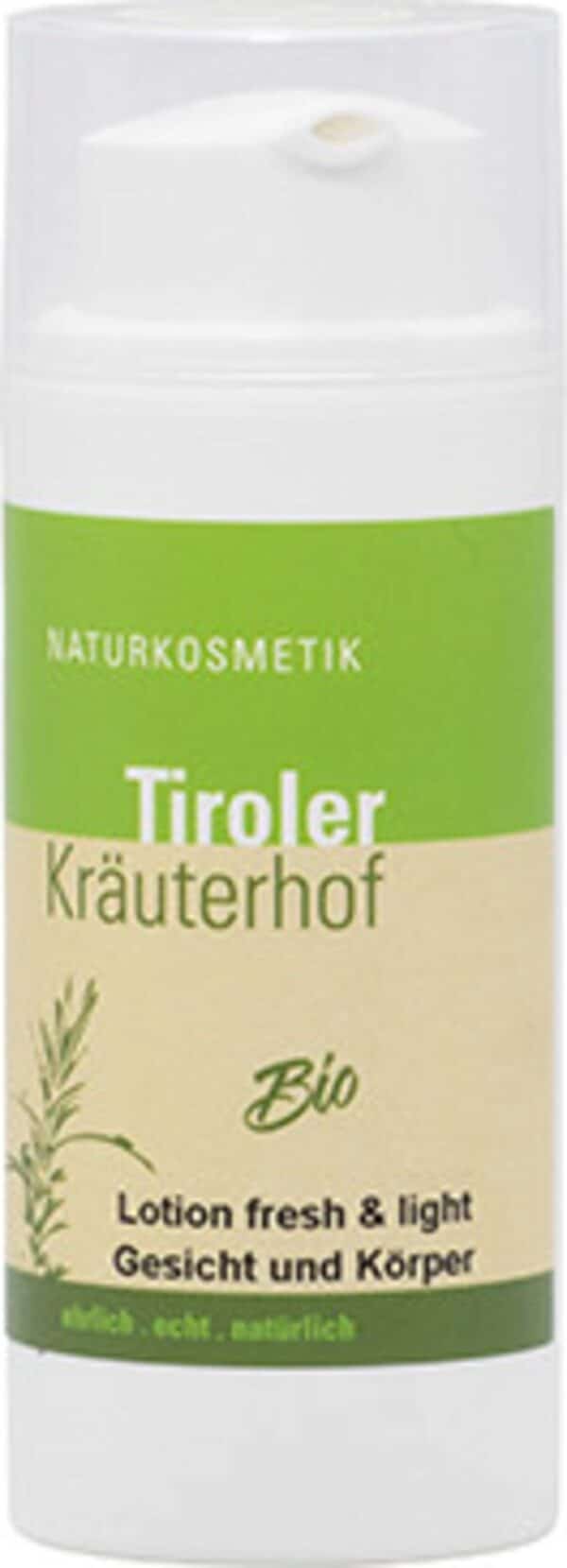 Tiroler Kräuterhof Bio Lotion fresh & light für Gesicht & Körper - 100 ml