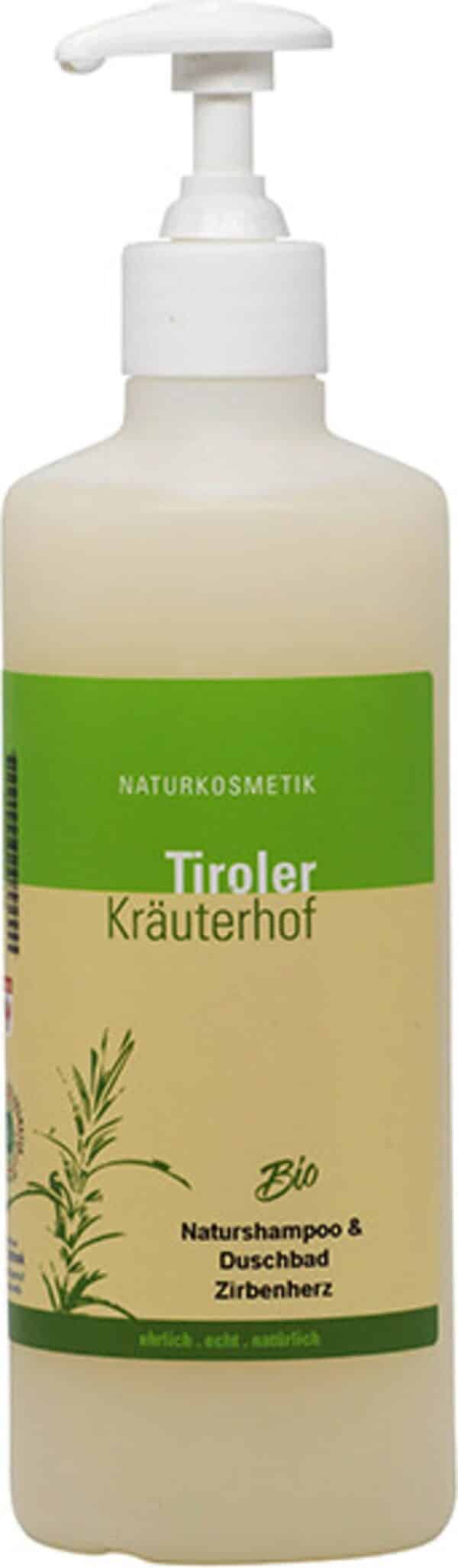 Tiroler Kräuterhof Naturshampoo & Duschbad Zirbenherz bio - 500 ml