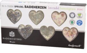 Bademeisterei Bio Sprudelbadeherzen 6er Set - 1 Set