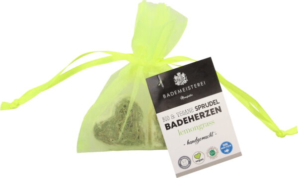 Bademeisterei Bio Sprudelbadeherzen - Lemongras