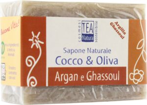 TEA Natura Kokos-Olivenseife mit Ghassoul & Argan - 100 g