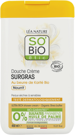 LÉA NATURE SO BiO étic Rückfettende Duschcreme Shea - 450 ml