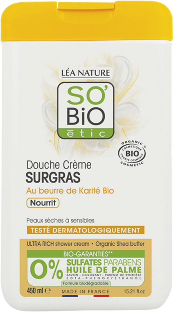 LÉA NATURE SO BiO étic Rückfettende Duschcreme Shea - 450 ml