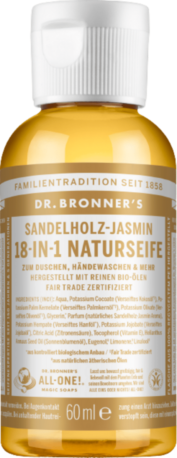 Dr. Bronner's 18in1 Naturseife Sandelholz-Jasmin - 60 ml