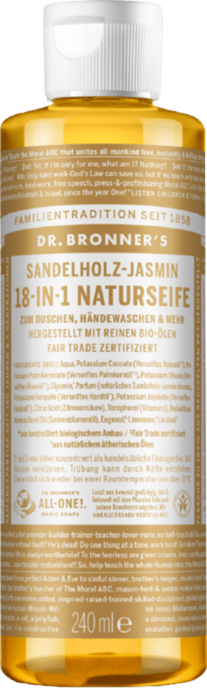 Dr. Bronner's 18in1 Naturseife Sandelholz-Jasmin - 240 ml