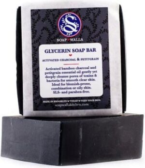 Soapwalla Soap Bar Activated Charcoal & Petitgrain - 110 g