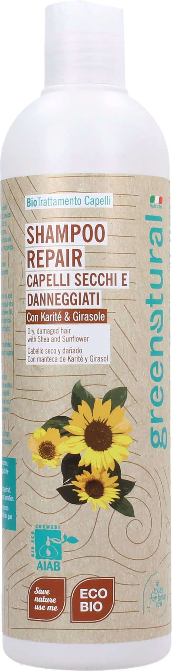 greenatural Repair-Shampoo Sheabutter & Sonnenblume - 400 ml