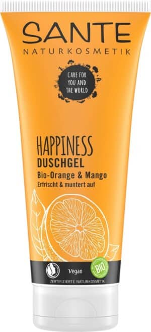 SANTE HAPPINESS Duschgel Bio-Orange & Mango - 200 ml