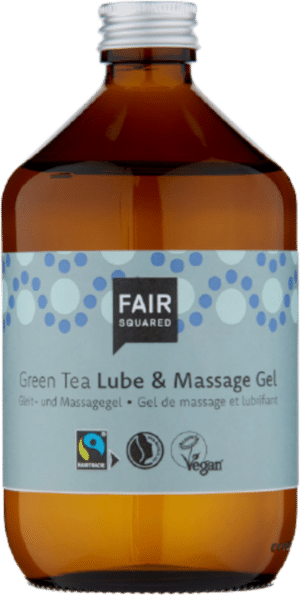 FAIR SQUARED Lube & Massagegel Green Tea - 500 ml im Zero Waste Glas