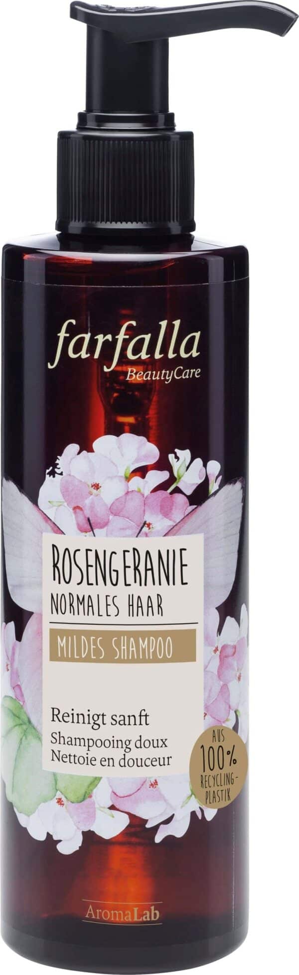 farfalla Rosengeranie Mildes Shampoo - 200 ml