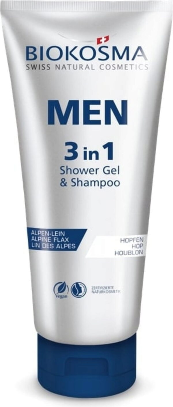 BIOKOSMA MEN - 3 in 1 Shower Gel & Shampoo - 200 ml