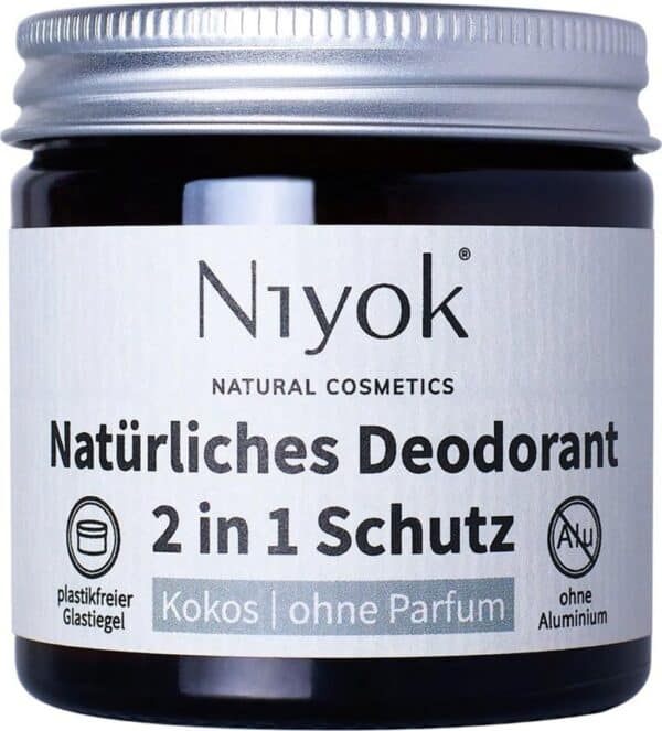 Niyok Deocreme Kokos ohne Parfum - 40 ml