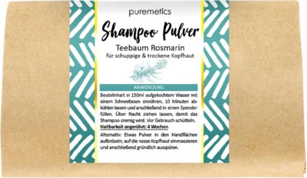 puremetics Shampoo Pulver Teebaum Rosmarin - 50 g