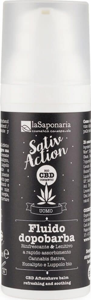 CBD Kosmetik La Saponaria Uomo SativAction Aftershave Fluid - 50 ml