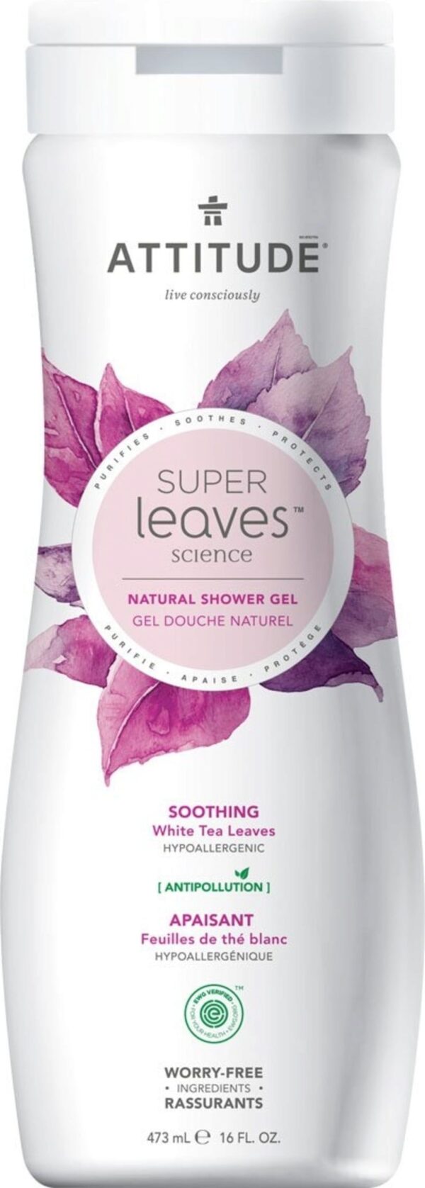 ATTITUDE Super Leaves Shower Gel White Tea Leaves - 473 ml