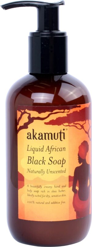 akamuti Liquid African Black Soap Unscented - 250 ml