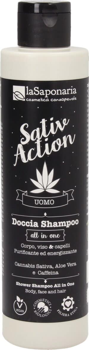 La Saponaria Uomo SativAction All in One Shampoo - 200 ml