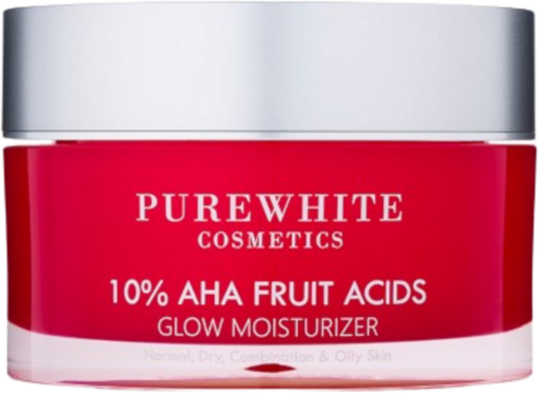 PURE WHITE COSMETICS 10% AHA Fruit Acids Glow Moisturizer - 50 ml