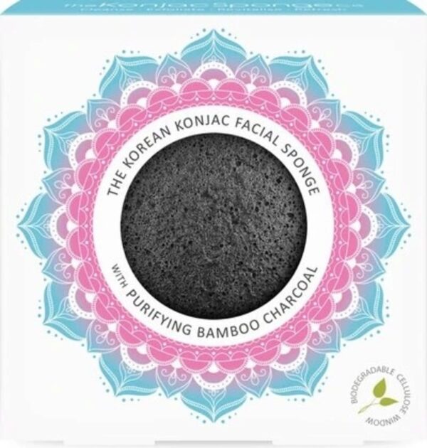 Mandala Konjac Facial Sponge Bamboo Charcoal - 1 Stk