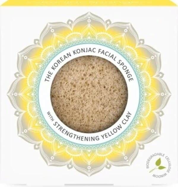 Mandala Konjac Facial Sponge Yellow Clay - 1 Stk