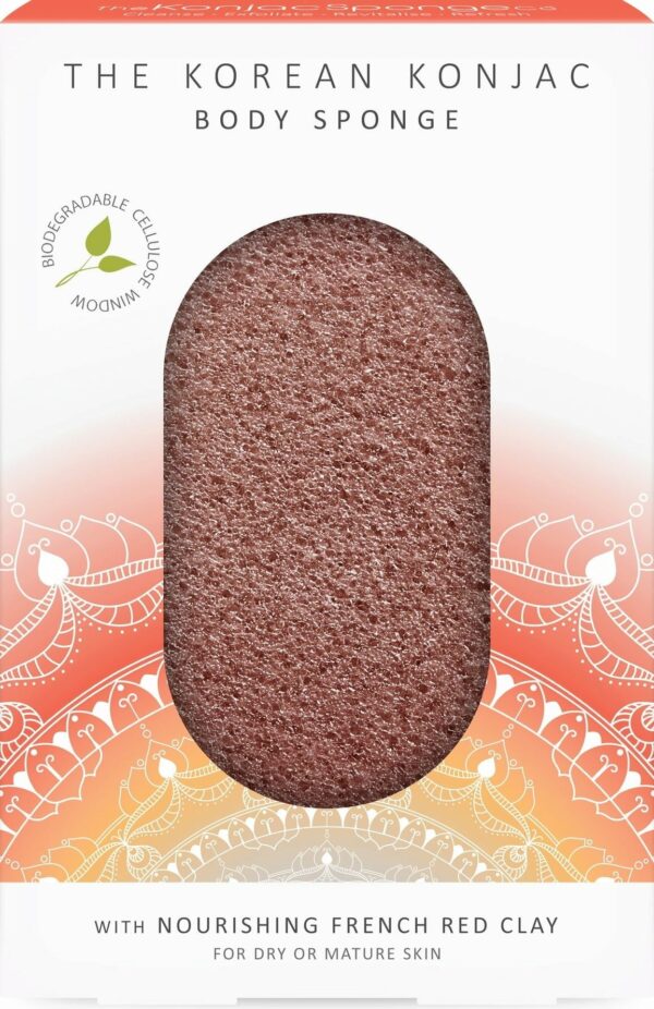 Mandala Konjac Body Sponge Red Clay - 1 Stk