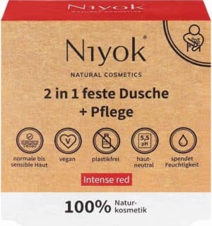 Niyok 2in1 Feste Dusche+Pflege - Intense Red