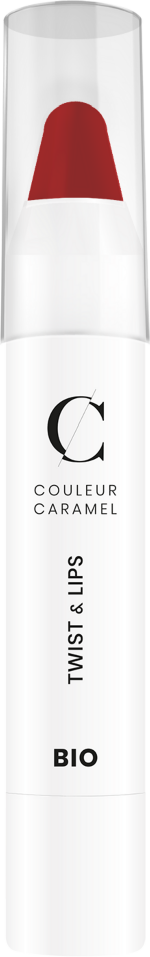 Couleur Caramel Twist & Lips - 407 Glossy Red