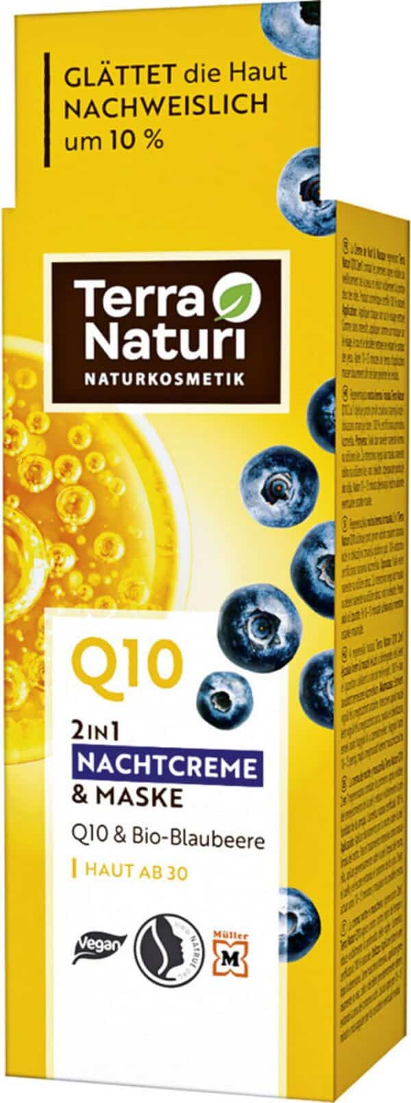 Terra Naturi Q10 2in1 Nachtcreme & Maske - 50 ml